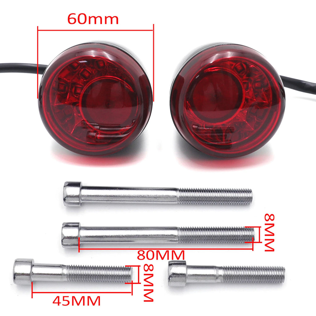 Rear LED Run Brake Turn Signal Indicator for Harley FXDB (2007–2008) FXST FXDW (2002–2005)