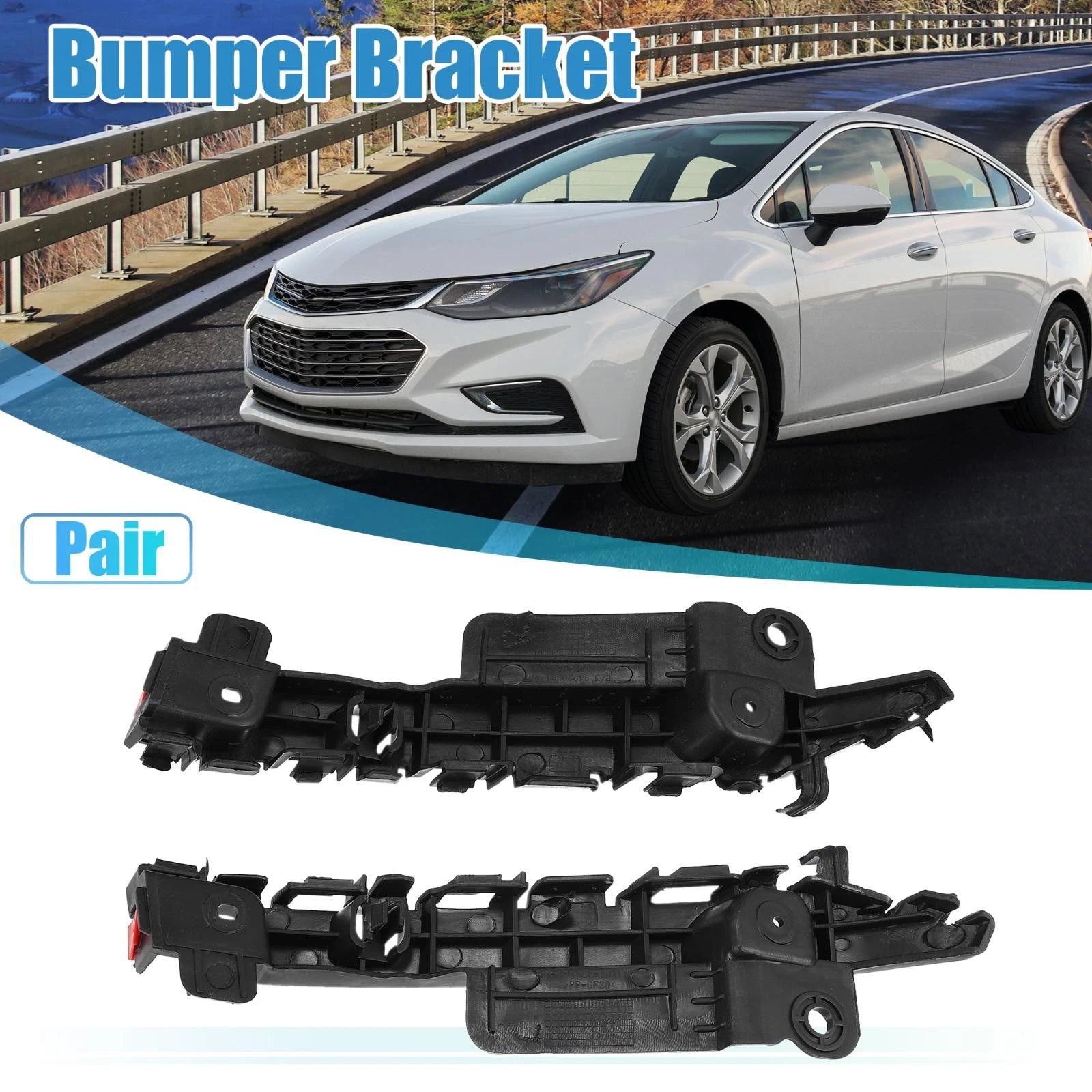 Pair Front Bumper Retainer Bracket Support for Chevrolet Cruze (2011–2016)