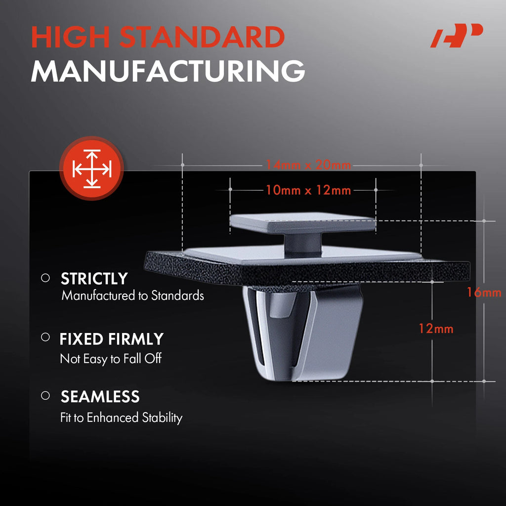 50Pcs 12mm Nylon Liftgate Moulding Retainer Clips for Kia Model