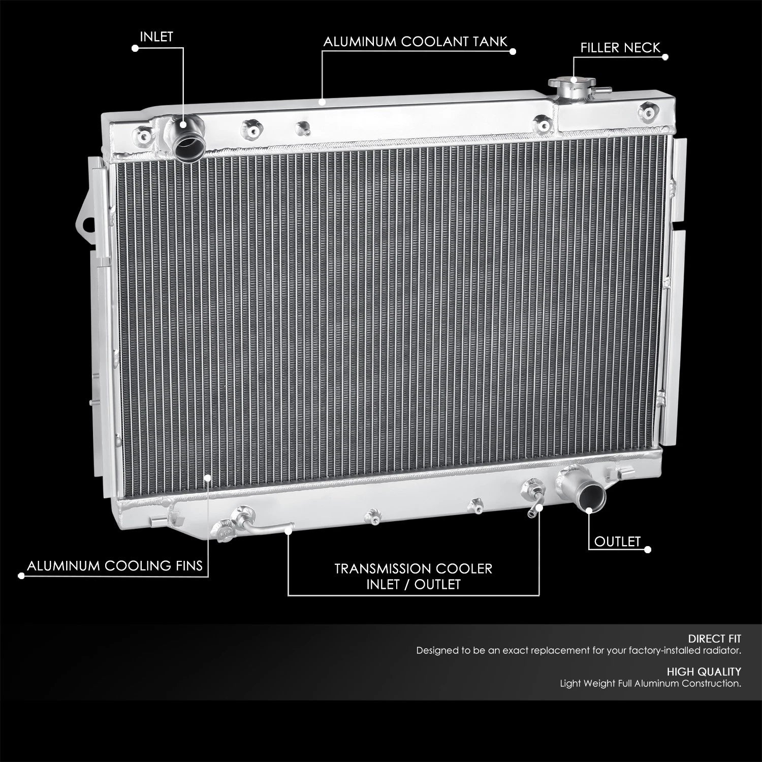 Aluminum Cooling Radiator for Lexus LX450 Toyota Land Cruiser (1993–1997)