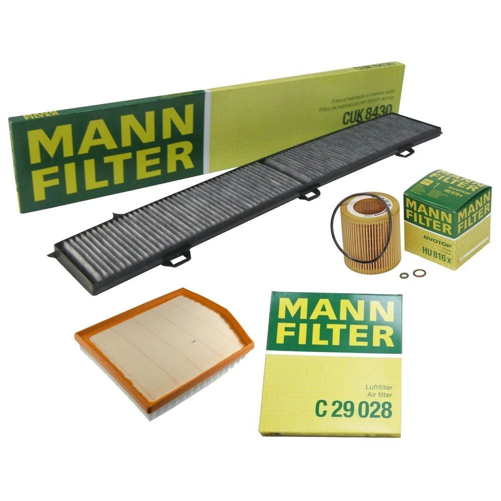 Mann Oil Air Carbon Cabin Filter Service Kit for BMW E82 E88 E92 E93 (2007–2013)