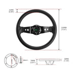 Flat Dish Racing Steering Wheel 6 Hole for Universal Fit (12.5"/320mm)