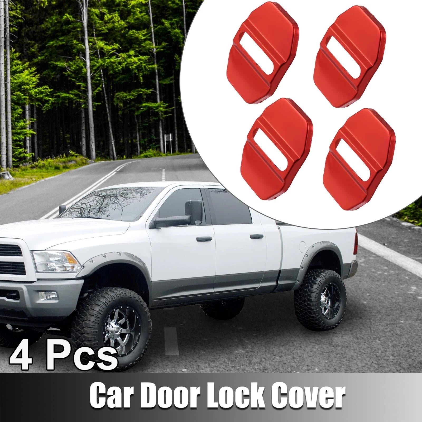 Set of 4 Car Door Lock Latches Cover Protector for Dodge Charger 