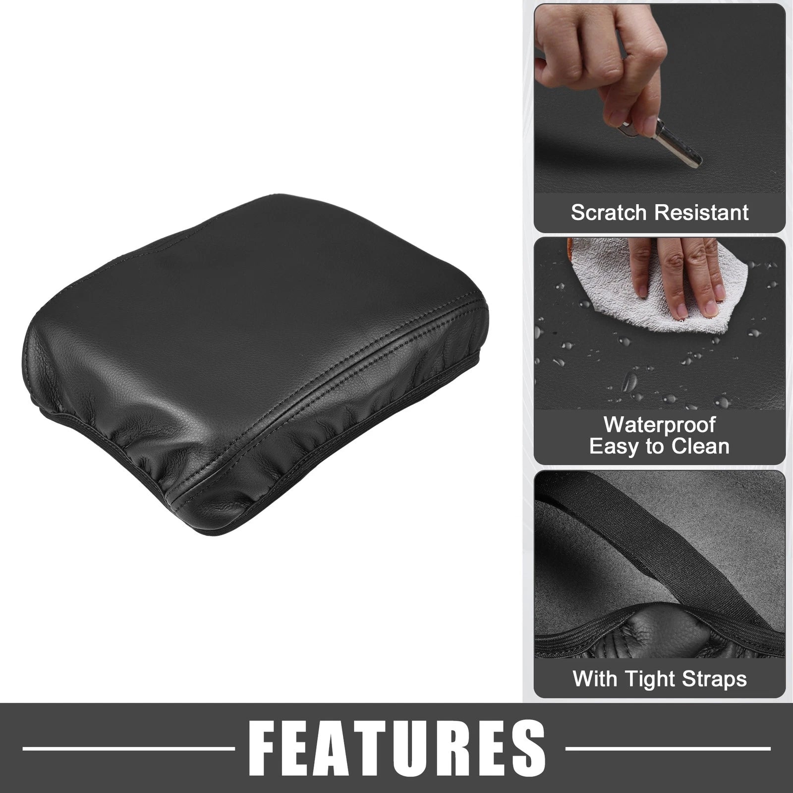 Center Console Pad Armrest Cover for Lexus RX350 (2015–2022) Black