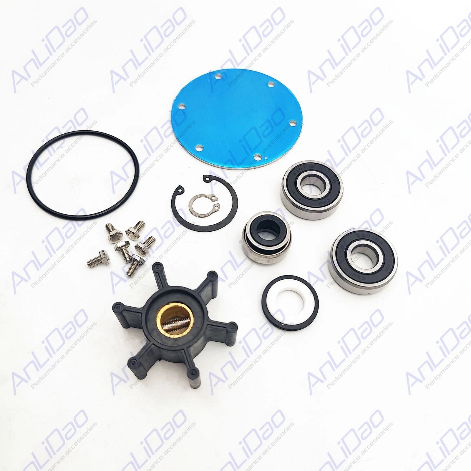 Water Pump Repair Kit for Johnson Yanmar (128377-42500, 10-24509-01, 24509-02)