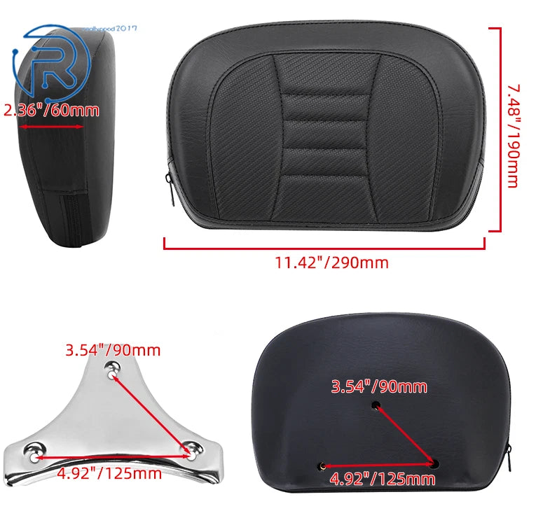 Passenger Backrest Pad for Touring CVO Glide Street (1996-Present)