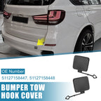 2X Rear Bumper Tow Hook Cover for BMW X5 (2014–2020) 51127158447 51127158448