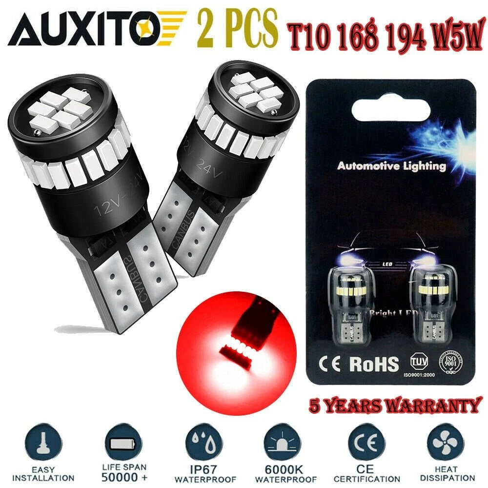 2X T10 LED Tail Light Bulbs for (2825 168 194 175 2821 EPY)