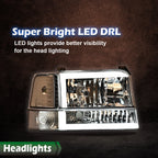 LED DRL Headlights Bumper Lamps for Ford F150 F250 F350 Bronco (1992–1996)