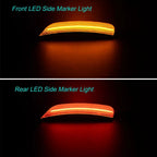 Front + Rear LED Side Marker Lights for Chrysler Pacifica Voyager (2017–2022)
