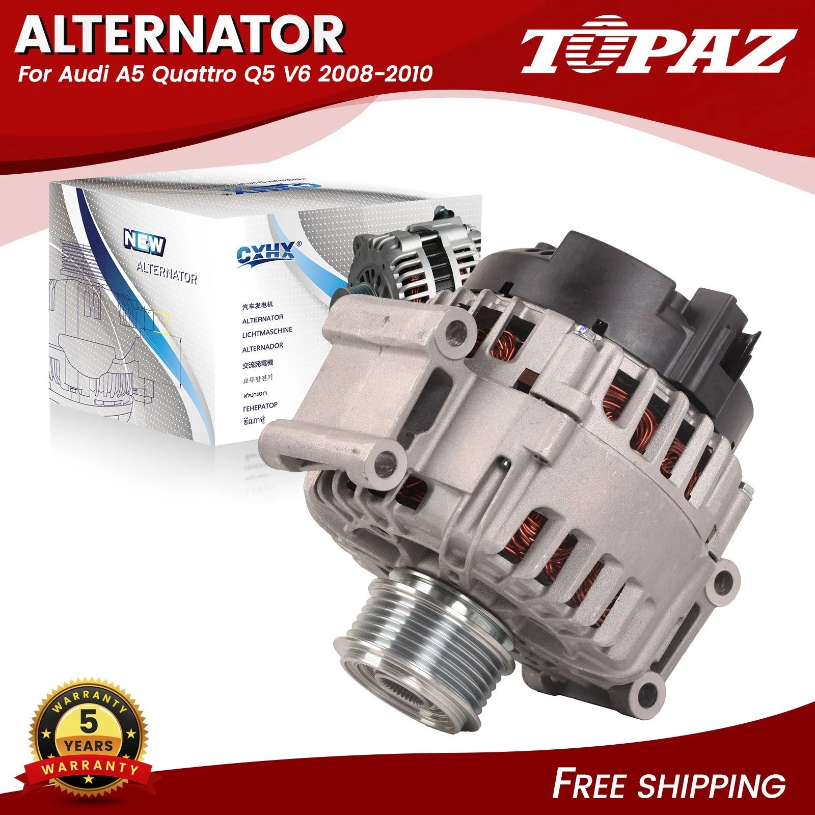 140A Alternator for Audi A5 Quattro (2008–2010)