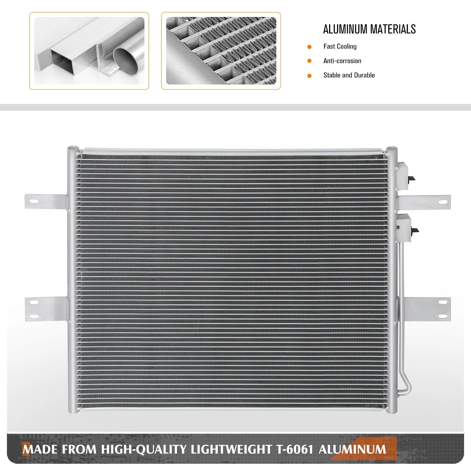 A/C Condenser for Dodge Ram 2500/3500/4500/5500 (2006–2010) OE Style Aluminum