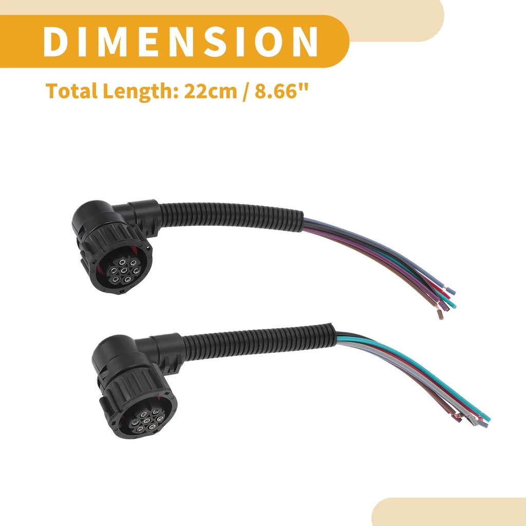 2 Pcs Tail Light Wiring Harness Connector for Fiat Ducato (2001–2016)