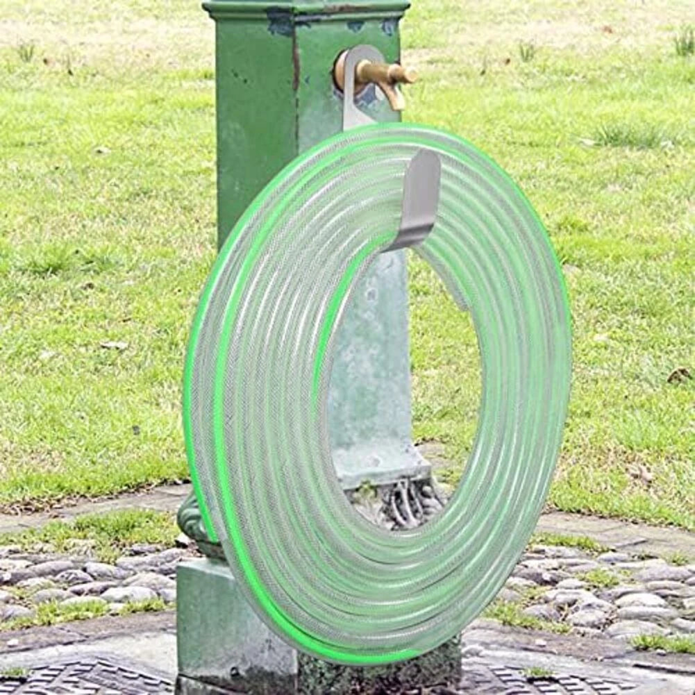 Wall Mounted Hose Holder for Organized Outdoor Spaces (Stainless Steel)