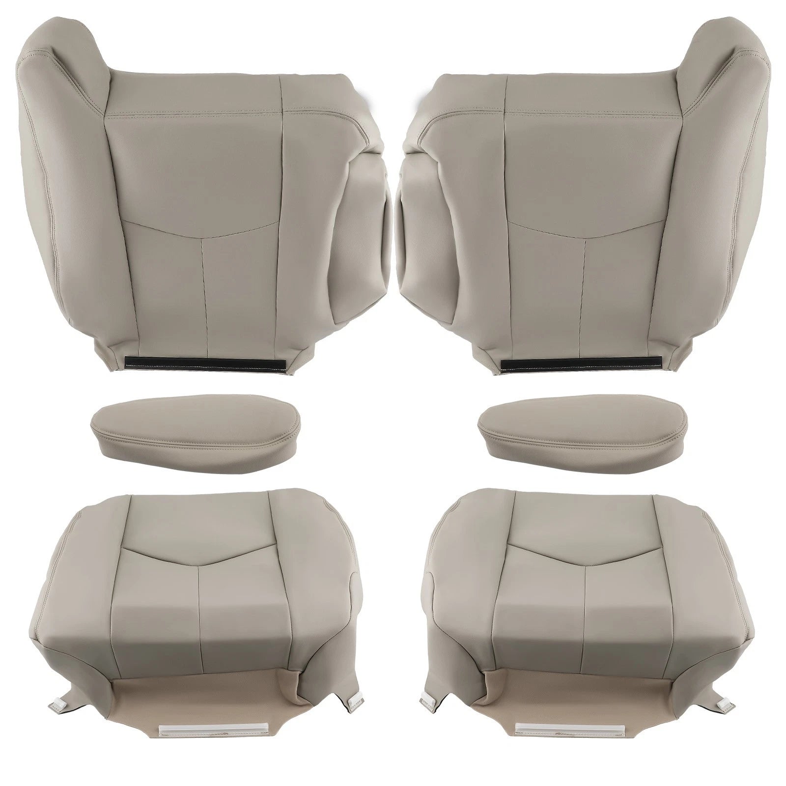 Set of 2 Front Leather Seat Covers for Chevy Tahoe GMC Yukon (2003–2006)