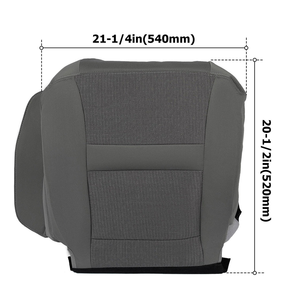 Driver Bottom Seat Cover for Dodge Ram 2500 3500 (2006-2010) Dark Gray