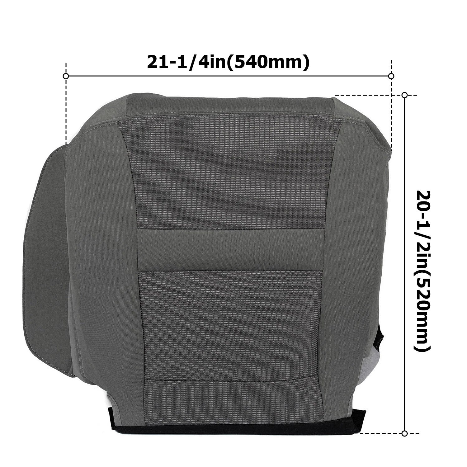 Driver Bottom Seat Cover for Dodge Ram 2500 3500 (2006-2010) Dark Gray