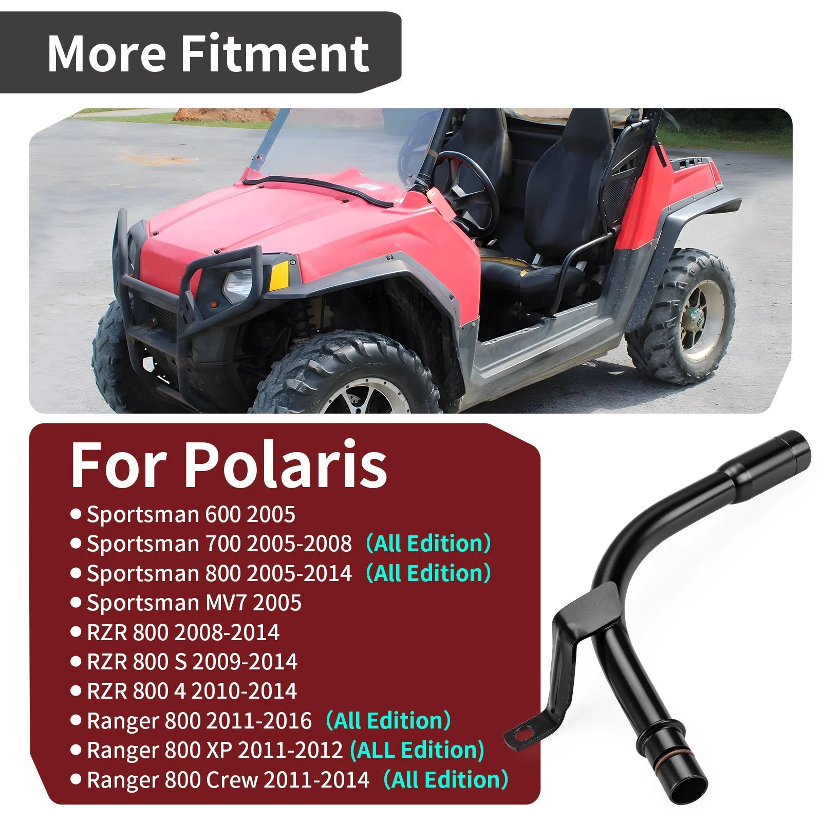 Oil Fill Tube 1202881 for Polaris Ranger XP 800 / Crew 800 (2011–2014)