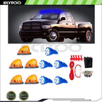 5X Amber Lens Cab Marker Light T10-6-3020-SMD for LED Bulbs + Base + Wiring Pack