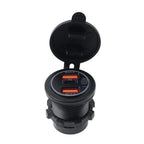 12V 24V Dual USB Fast Power Charger Socket for Car Boat