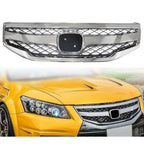Front Bumper Grille Honeycomb for Honda Accord Sedan (2011–2012) Chrome ABS