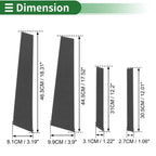 8x Door Pillar Window Trim for BMW X6 Carbon Fiber Pattern Black (2020 - 2024)