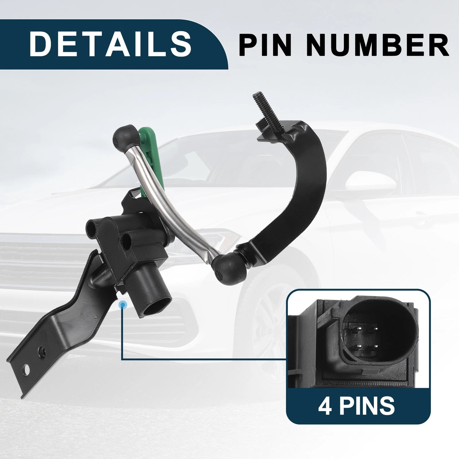 Suspension Ride Height Level Sensor for VW Atlas (2018–2023) 5Q0412521C Front 1 Pair