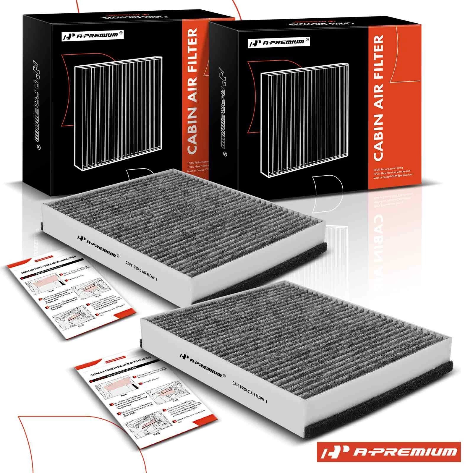 2X Activated Carbon Cabin Air Filter for Ford Focus Escape (2013–2020)
