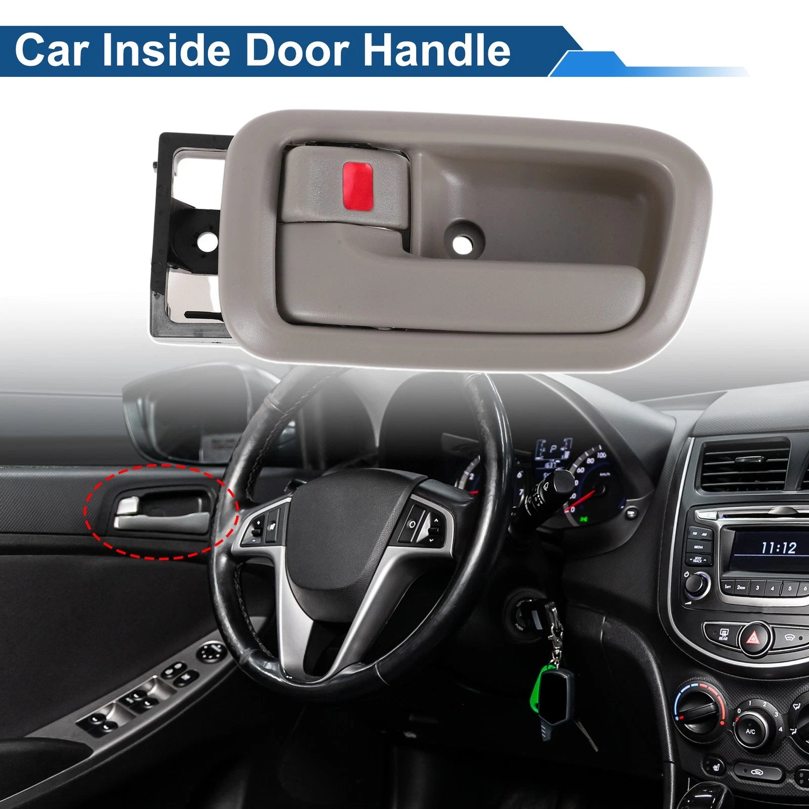 Front Passenger Side Interior Door Handle for Toyota Tundra (2007–2021) No. 692060C010