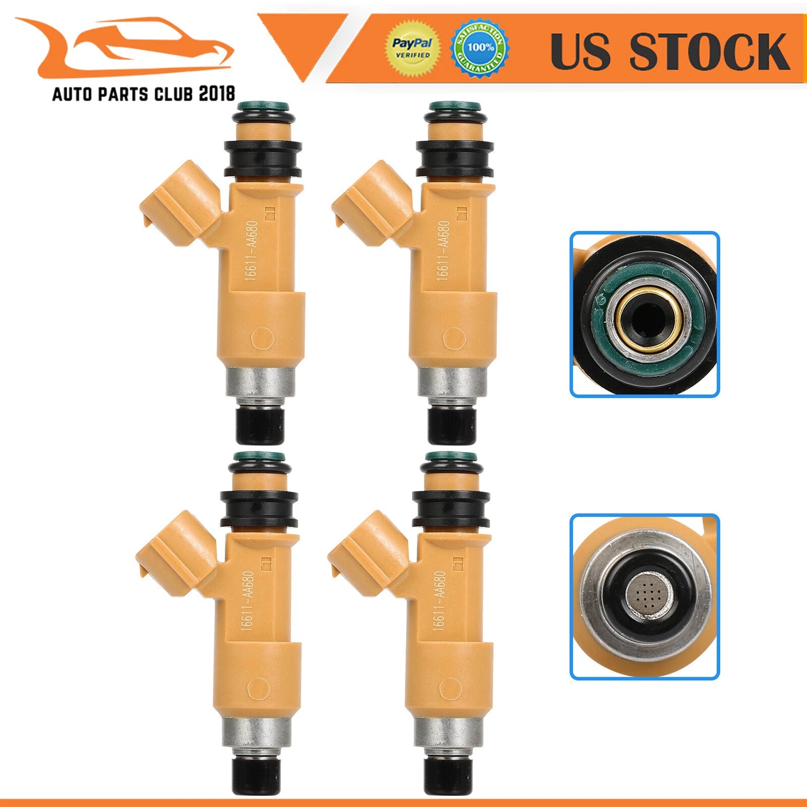 Set of 4 Fuel Injectors for Subaru Forester (2005–2010) Legacy (2004–2009)