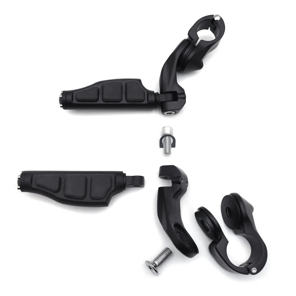 1.25" Black Highway Radical Flat Stiletto Foot Peg Clamp for Harley Sportster