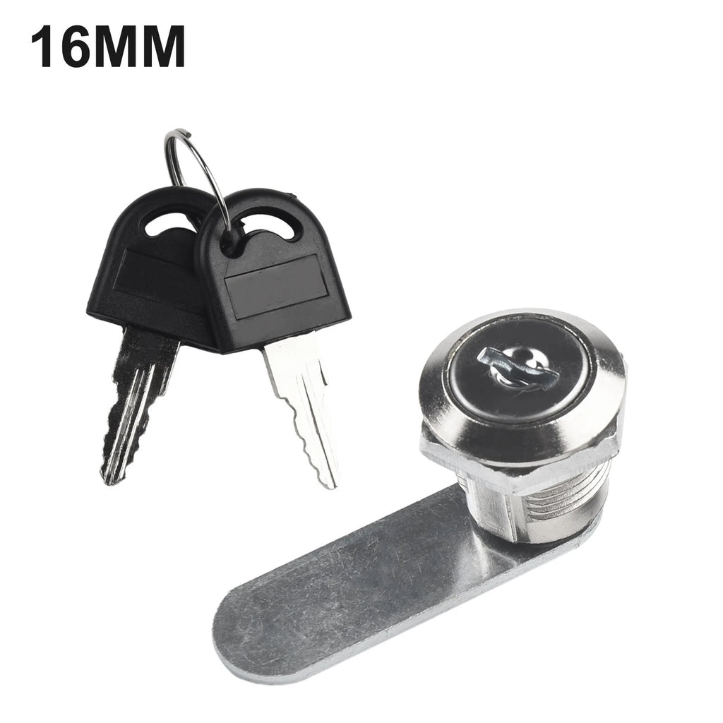 Cam-Lock Security Lock for Door Mail Box Furniture Locker (16-30mm) 2 Key