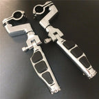 Front 25MM Foot Peg Clamps for Honda GoldWing GL Black Rubber