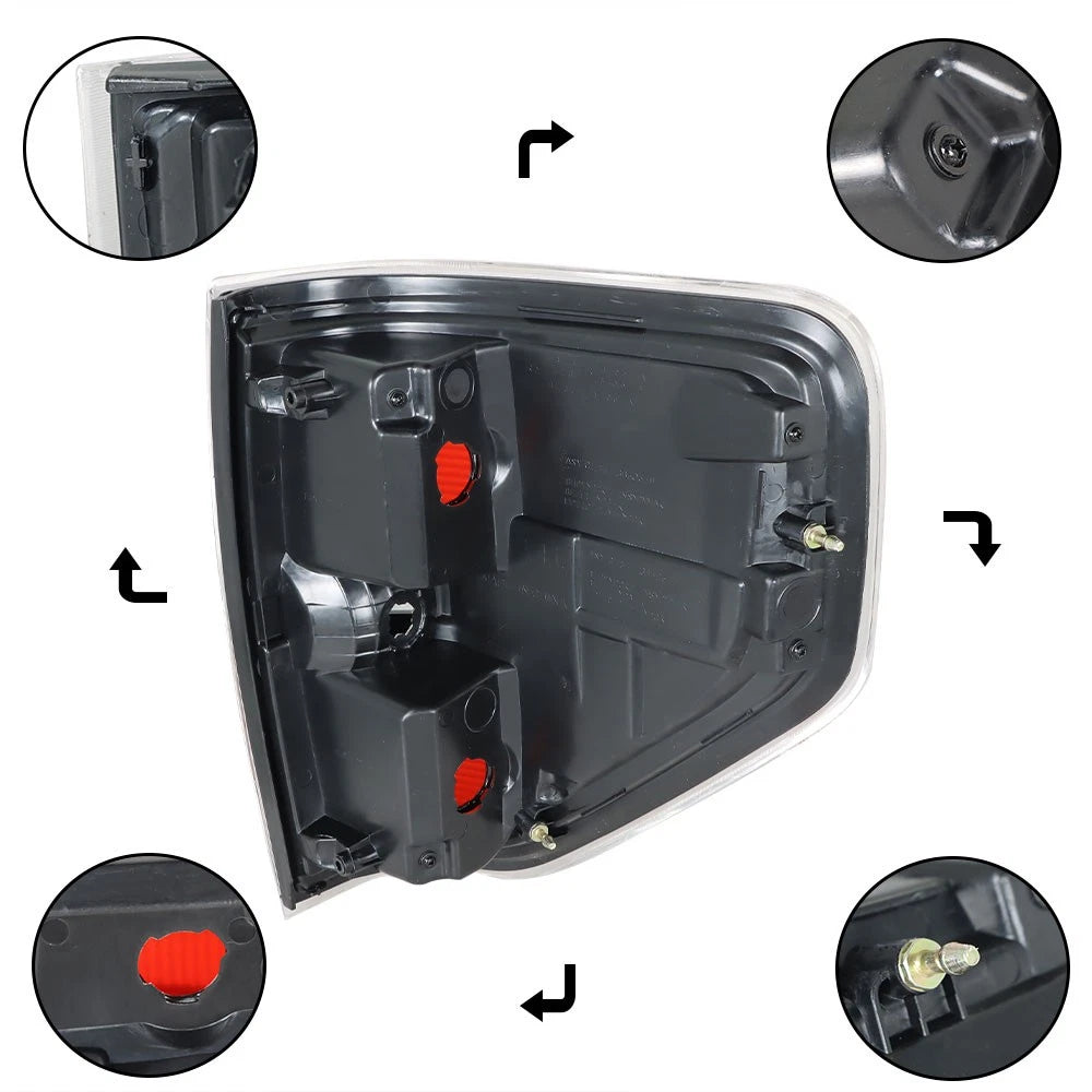Set of 2 Red Brake Tail Lights for Ford F-150 (2009–2014)