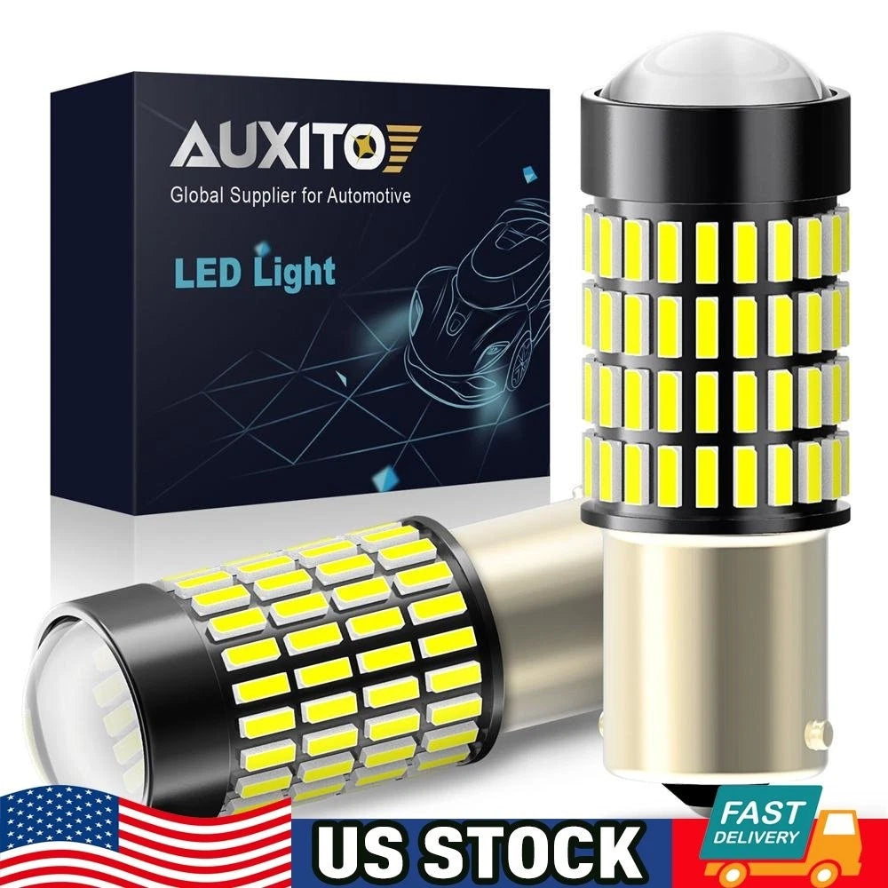 2X 1156 LED Bulbs for Tail Brake Reverse Light (6000K)