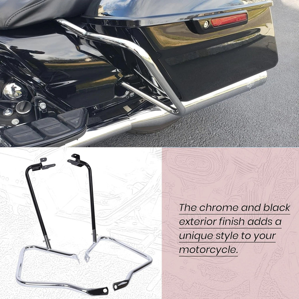 Saddlebag Bracket Guard Crash Bars for Harley Touring (2014–2023)