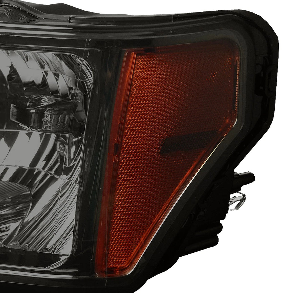 Pair of Smoked Amber Side Headlights for Ford F150 (2009–2014)
