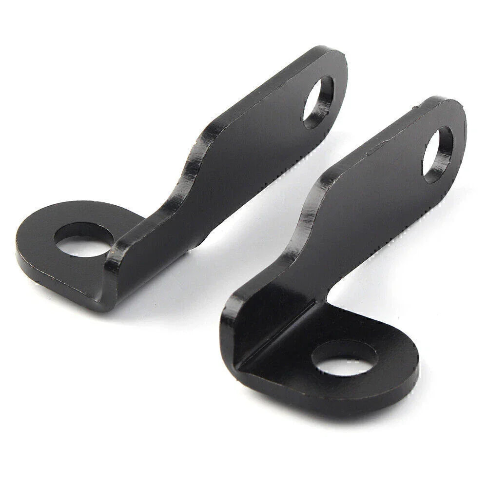 Black Fork Clamp Turn Signal Light Mounts for Harley Motorcycle