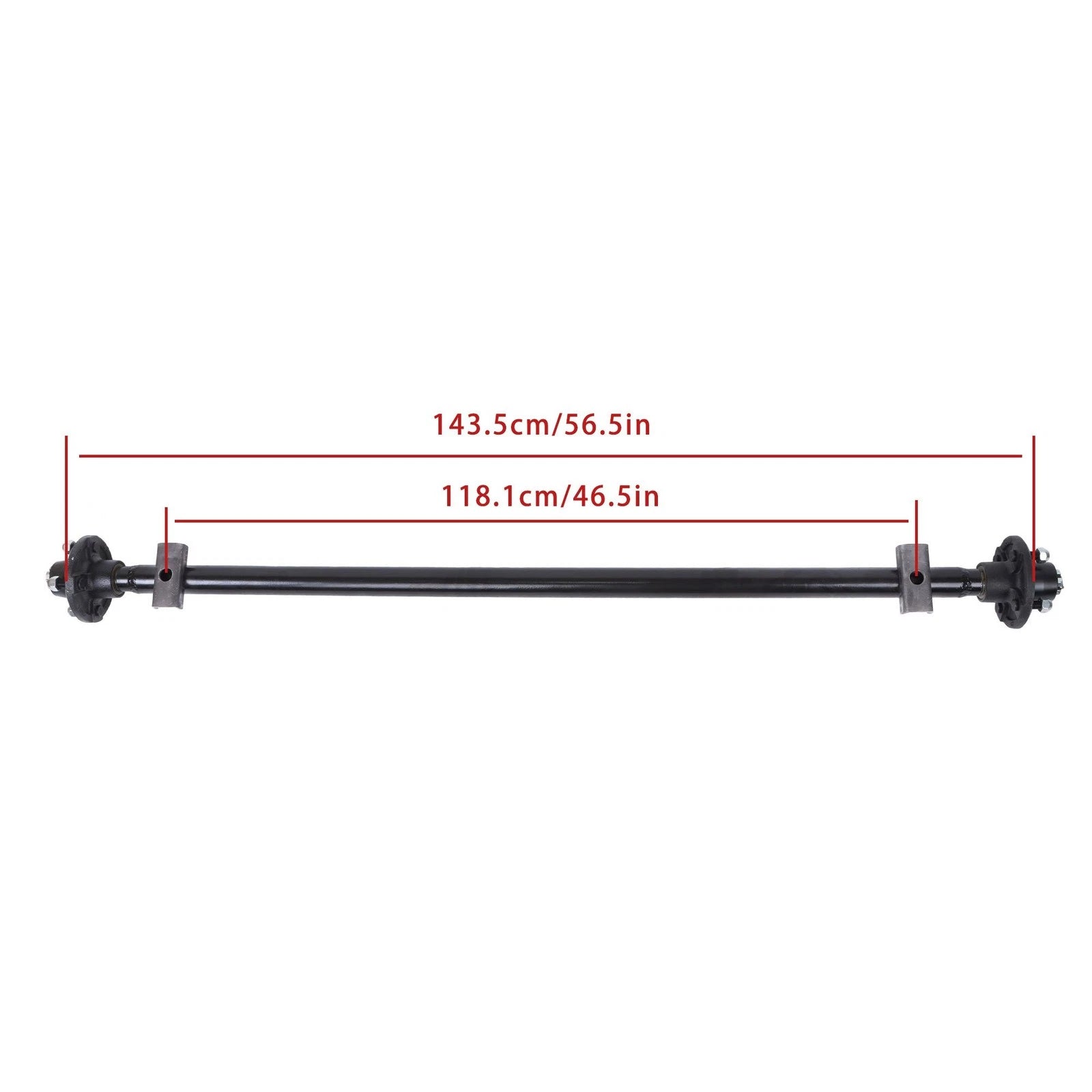 2000lbs Trailer Axle for 4 Lug Trailers (Year Range Not Specified)