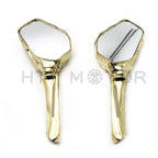 Gold Skull Skeleton Mirrors for Harley Dyna, Softail, Sportster, Touring (8mm, 10mm)