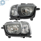 Set of 2 Halogen Headlights for Chevrolet Camaro (2010–2013) Black Housing