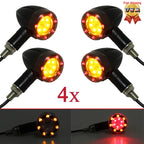 4X LED Bullet Red/Amber Brake Blinker Turn Signal Light for Harley