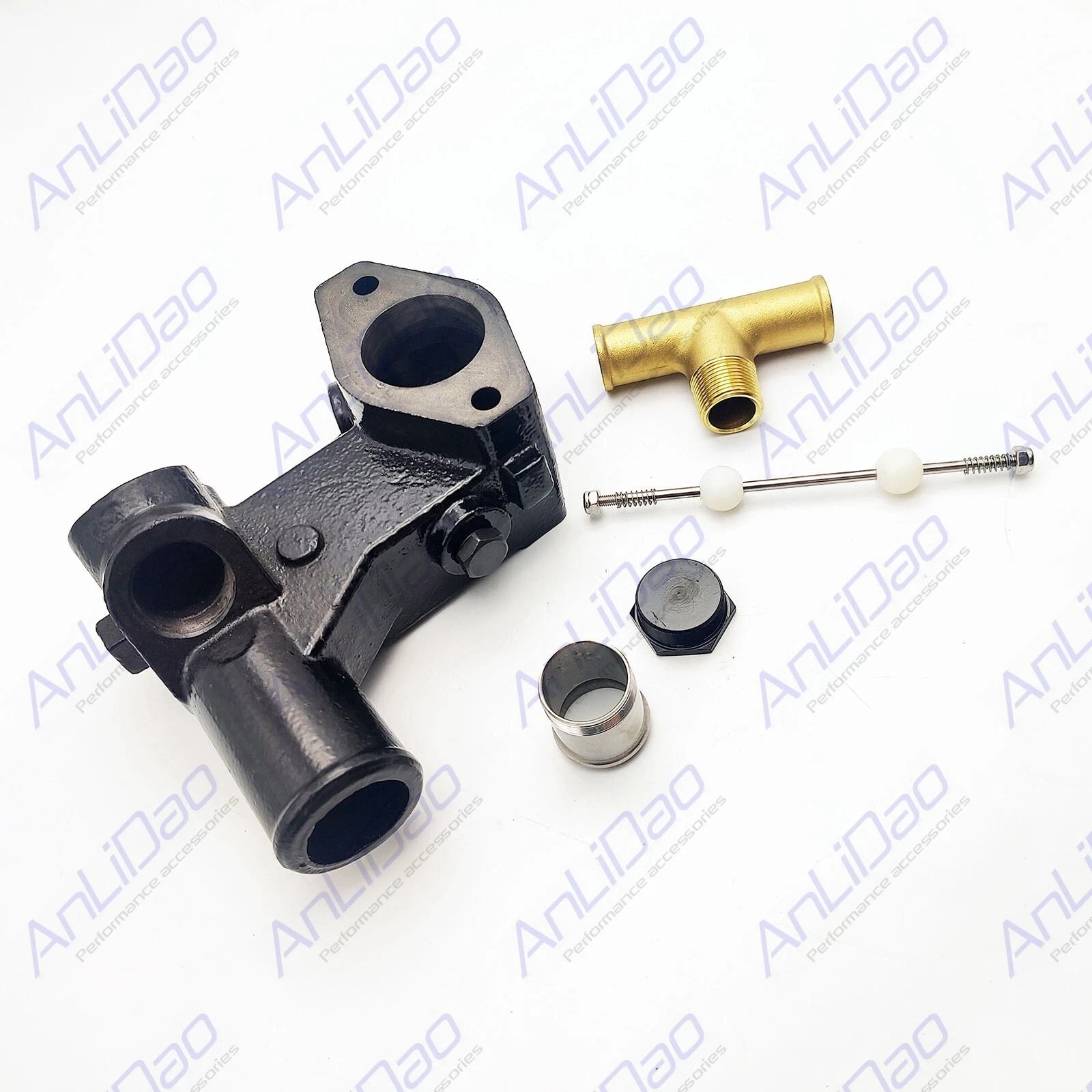 Thermostat Housing Kit Tee Valve for Mercruiser 305-502 5.7L-8.2L V8