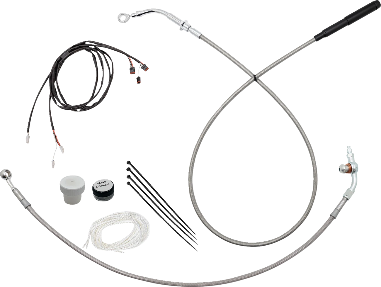 EZ Install Kit for Harley Davidson (18" Handlebars, Upper Clutch, Braided)