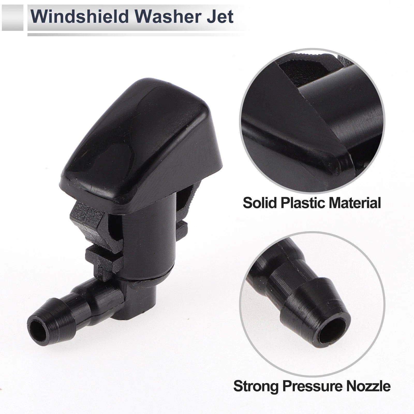 Washer Nozzle Set of 6 w/ Hose Connector for Chevrolet (No. 25823360)