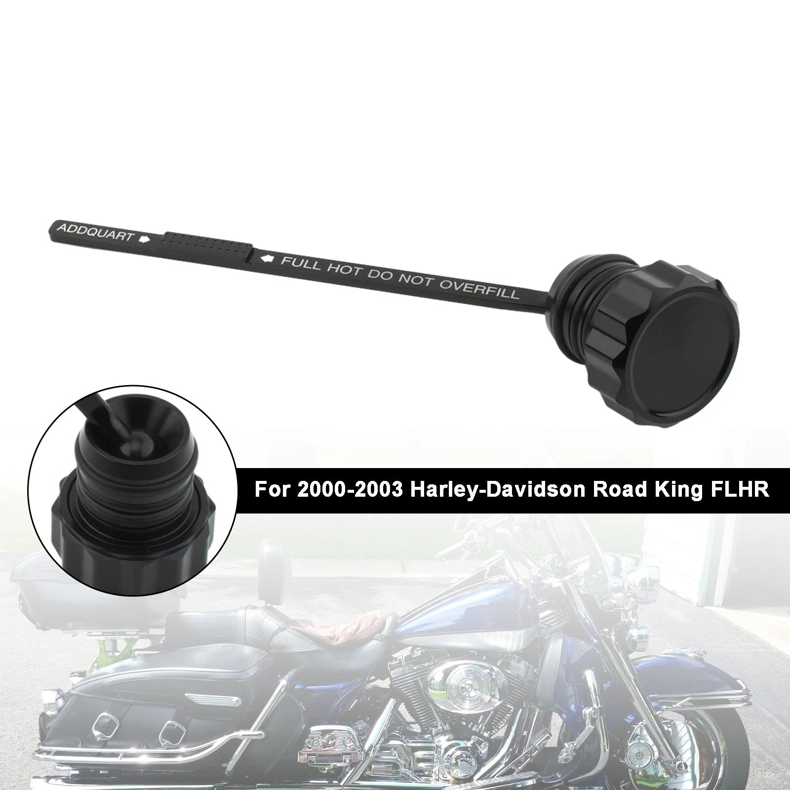 Oil Dipstick Tank Cap Plug 0710-0121 for Harley Touring Road King Electra Glide (2000–2006)