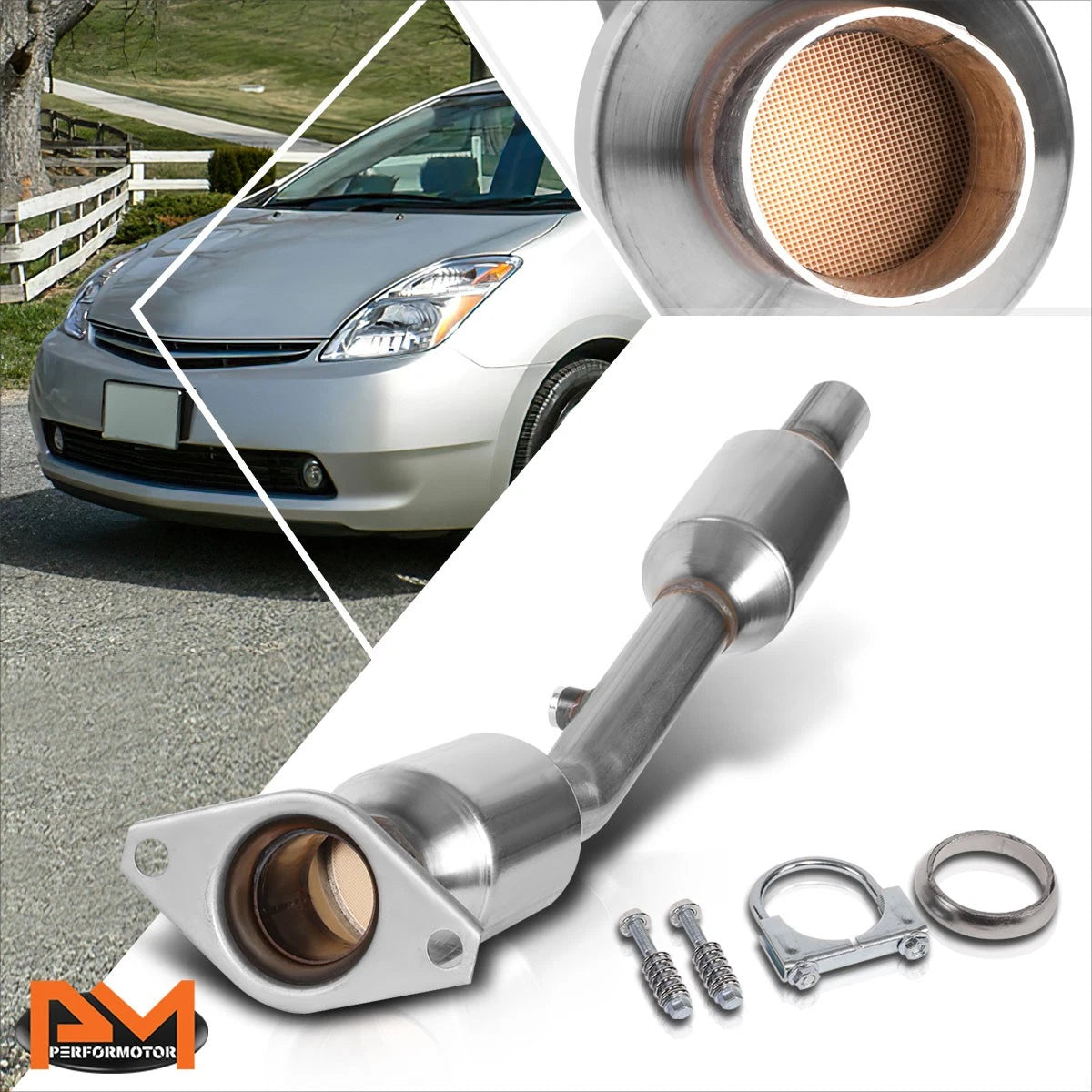 Bolt-On Center Exhaust Catalytic Converter Bend Pipe for Toyota Prius (2004–2009)