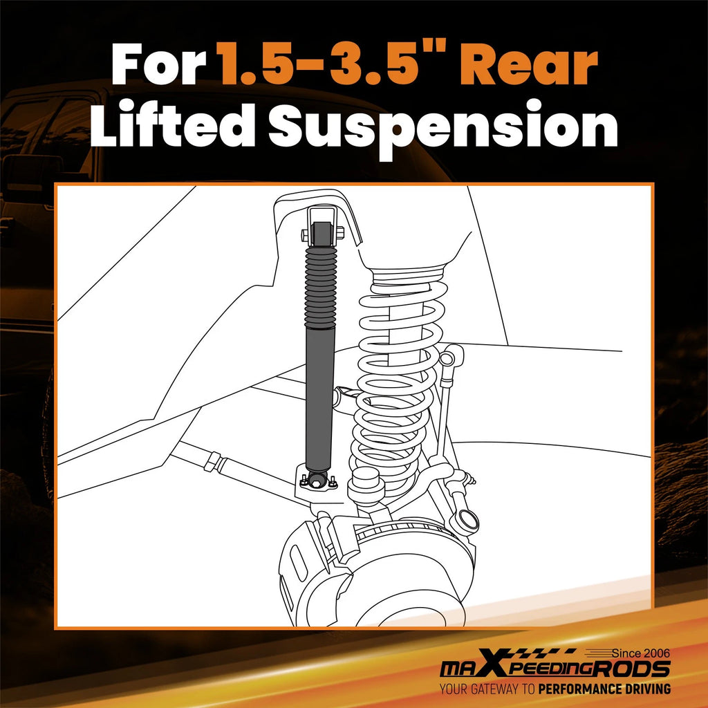 Dual-Tube Rear Shocks for Jeep Wrangler JL (2018–2023) 1.5-3.5" Lift Kit