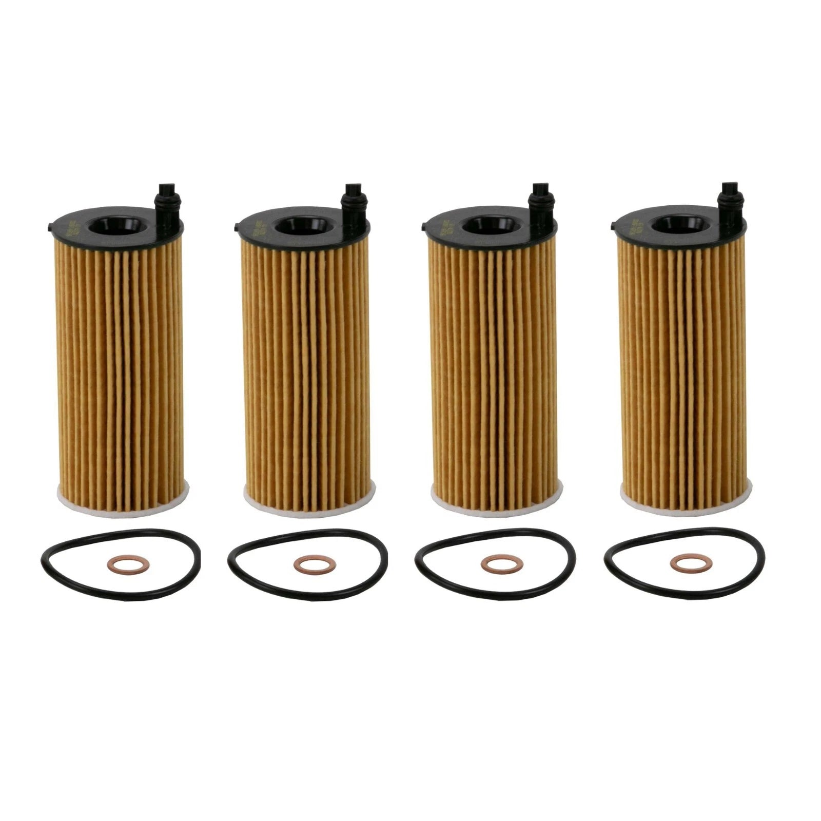 Set of 4 WIX Cartridge Lube Metal Free Filters for BMW F22 F30 G30