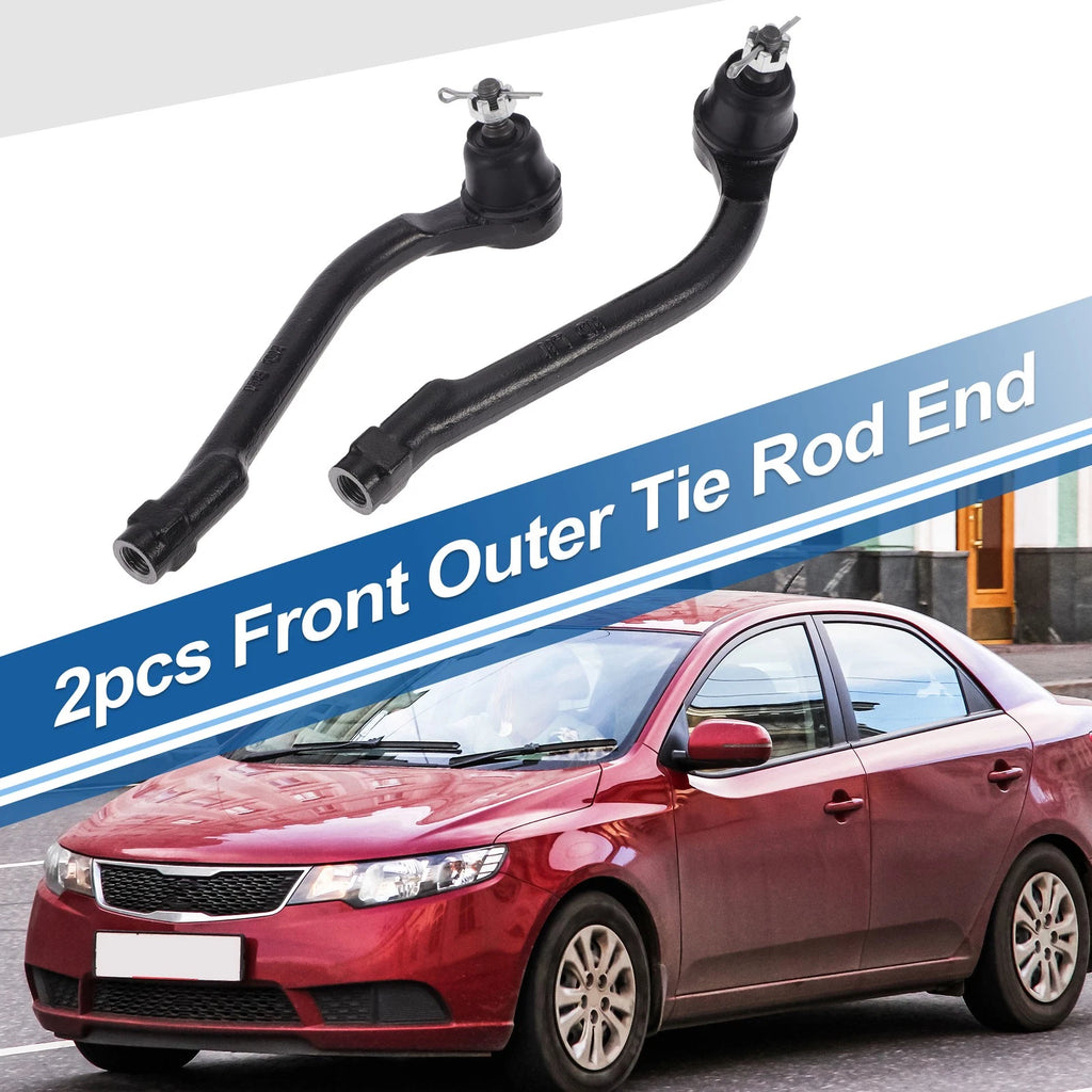 2X Front Outer Tie Rod Ends for Kia Forte Koup (2010–2016) No. ES800229